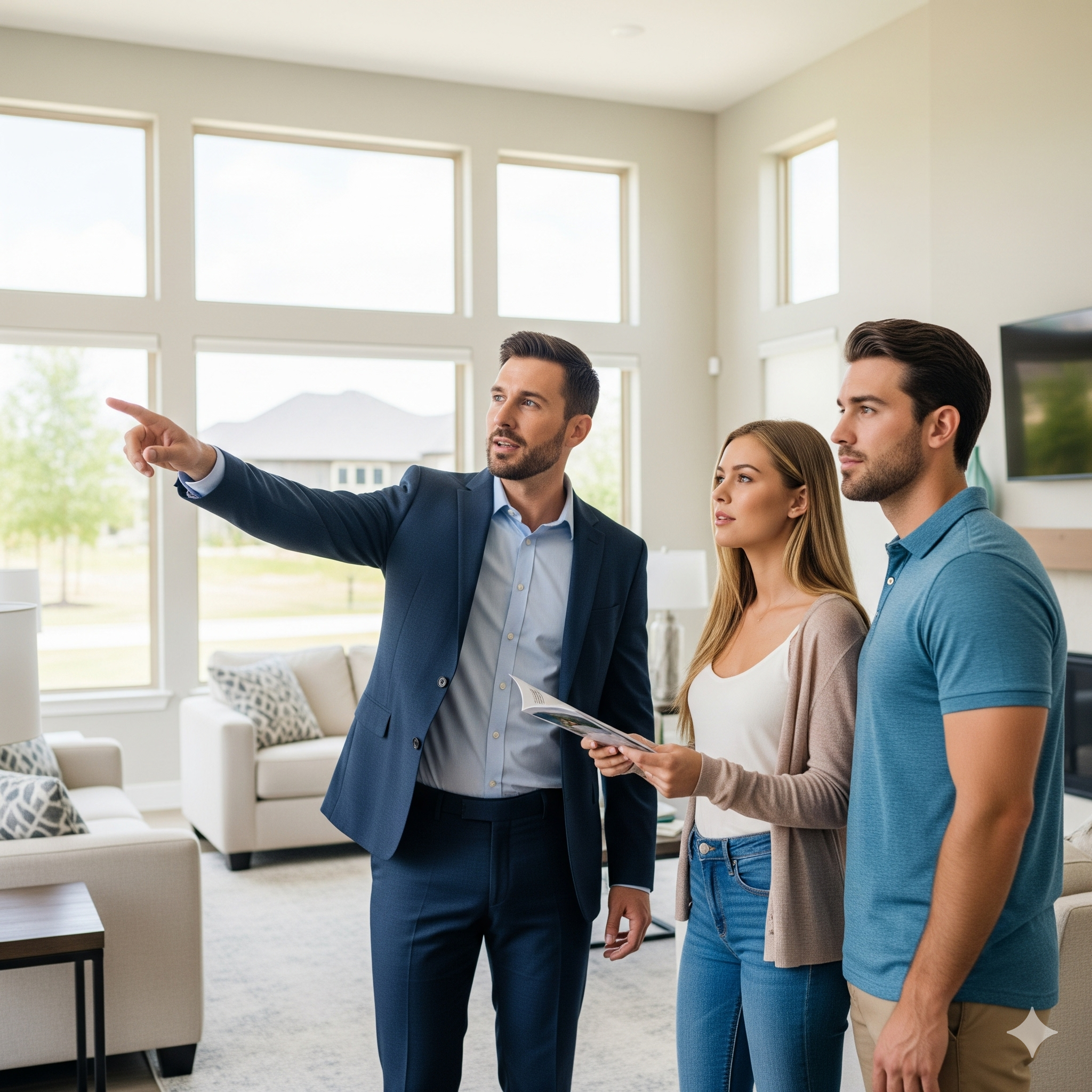 visita de un agente con sus clientes